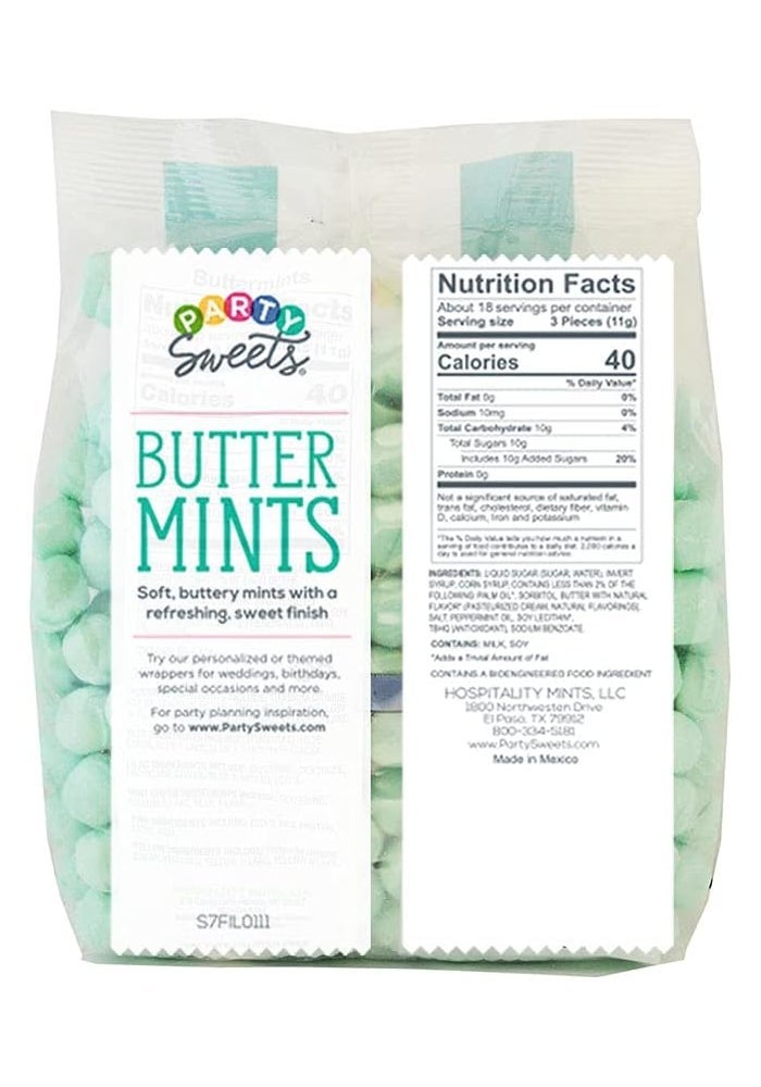 Party Sweets Mint Green Buttermints - 2.75 Pound Bag - Image 2